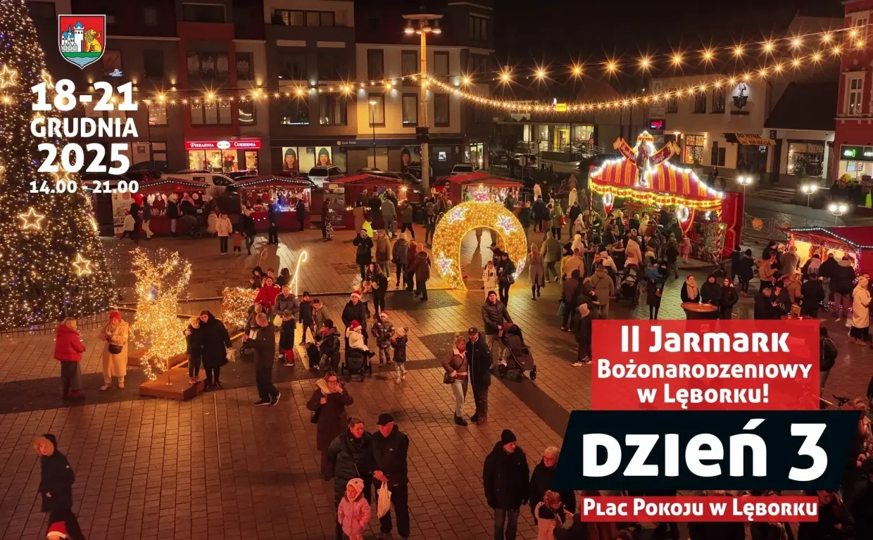 Trzeci dzień Jarmarku Bożonarodzeniowego w Lęborku – magia trwa